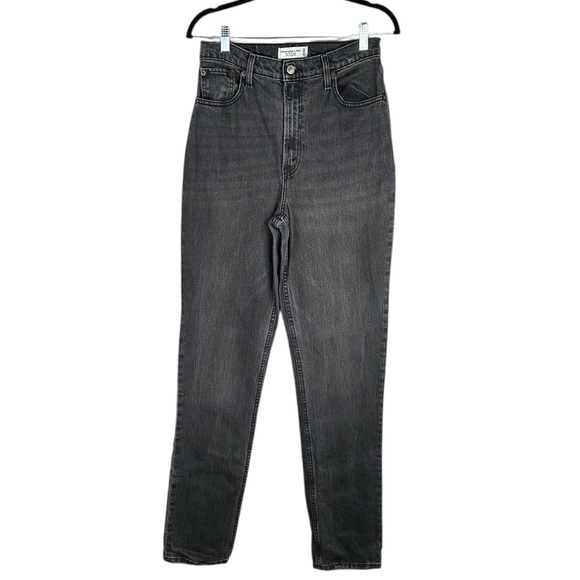 Abercrombie & Fitch Denim - Abercrombie & Fitch Black The 90's Straight Ultra High Rise Curve Love Jeans 28